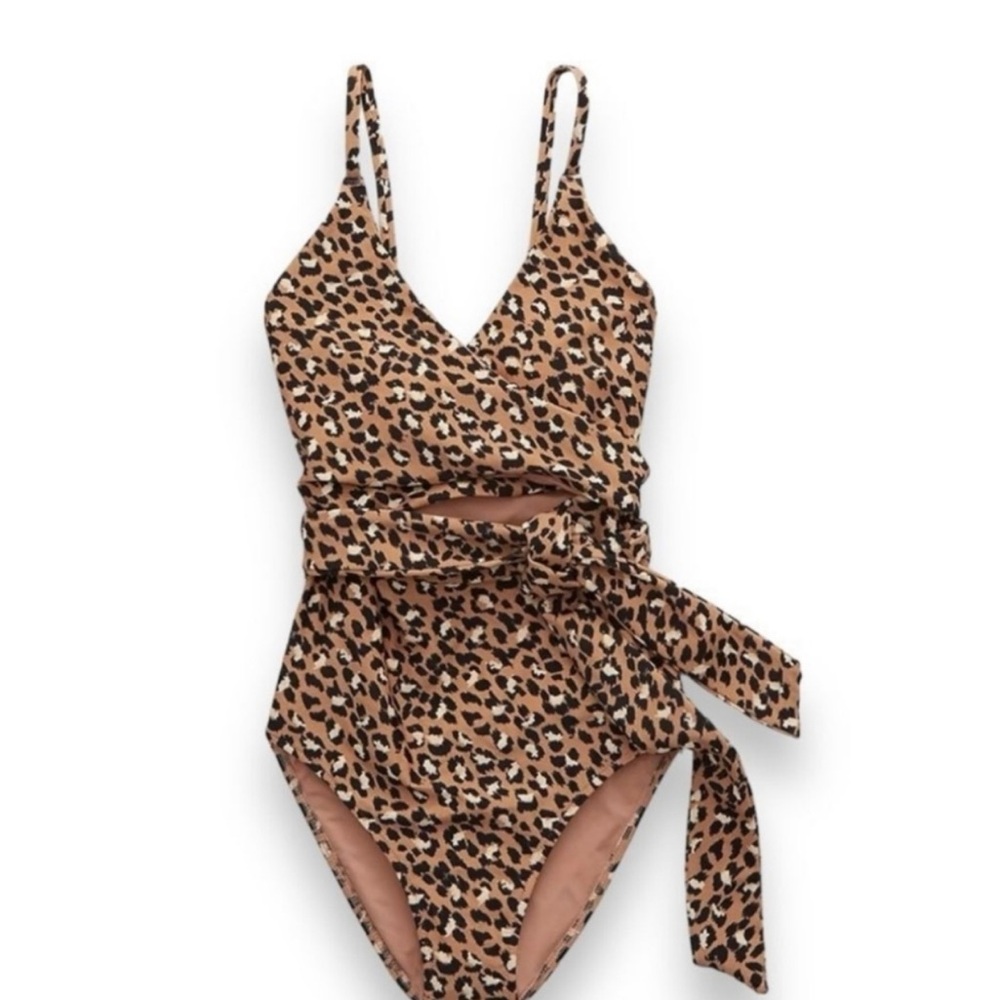 Leopard Print Kids One Piece Swimsuit
